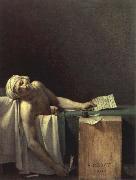 Jacques-Louis  David death of marat France oil painting artist